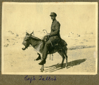 Captain Talbot on a donkey, mountjoy049.tif