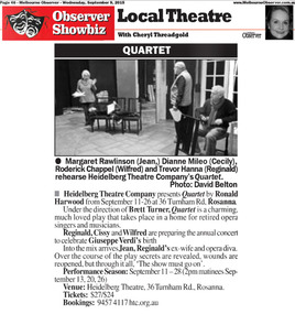 Program Photos Reviews Newsletter Poster Articles Set Design, Quartet by Ronald Harwood