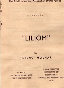 Program Photos ReviewSet Design, Liliom by Ferenec Molnar directed by Joy Youlden