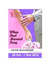 Program Photos Reviews Newsletter Poster, When Dad Married Fury by David Williamson