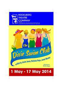 Program Photos Review Newsletter Poster Memorabilia, The Dixie Swim Club written by Jessie Jones, Nicholas Hope, Jamie Wooten directed by Gaylene Poor