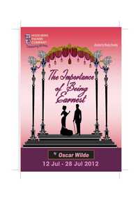 Program Photos Newsletter Poster Articles, The Importance of Being Earnest by Oscar Wilde directed by Wendy Drowley