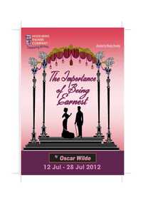 Program Photos Newsletter Poster Articles, The Importance of Being Earnest by Oscar Wilde directed by Wendy Drowley