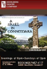 Program Photos Newsletter Poster, A Skull in Connemara by Martin McDonagh by special arrangement with Dominie Pty. Ltd. directed by Justin Stephens