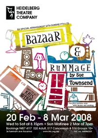 Program Photos Review Newsletter Poster Articles, Bazaar and Rummage by Sue Townsend by special arrangement with Dominie Pty. Ltd. directed by Kris Weber