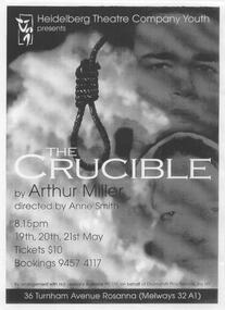 Program Photos Poster, The Crucible by Arthur Miller directed by Anne Smith