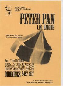 Program Photos Poster, Peter Pan by J.M. Barrie directed by Izzi Mason and Rose Connors Dance