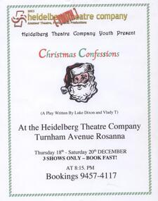 Program Poster Youth, Christmas Confessions written by Luke Dixon and Vlady T