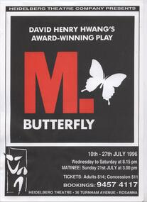 Photos Newsletter Poster Articles, M. Butterfly by David Henry Hwang directed by Geoff Hickey