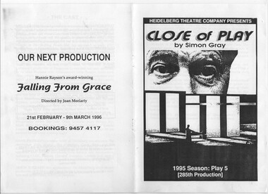 Program Photos Newsletter Articles, Close of Play by Simon Gray directed by Gordon Dunlop