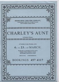 Photos   newsletter  Poster   Articles, Charley's Aunt by Brendon Thomas directed by Alice Bugge