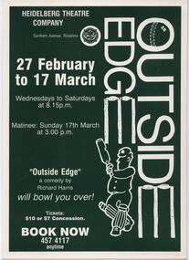 Program Photos Newsletter Poster, Outside Edge by Richard Harris directed by Cheryl Ballantine