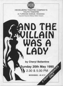 Review Poster, And the Villain was a Lady by Cheryl directed by Alice Bugge