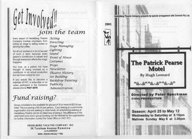 Program, Photos, Newsletter, The Patrick Pearse Motel by Hugh Leonar