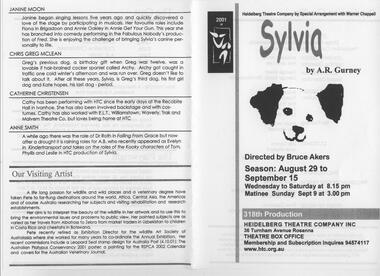 Program Photos Newsletter Poster, Sylvia by A.R. Gurney