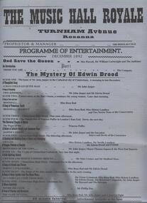 Program PhotosReview Newsletter Poster, The Mystery of Edwin Drood - book, music and lyrics by Rupert Holmes