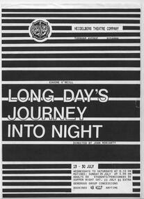 Program Photos Review Newsletter Poster Articles, Long Day's Journey Into Night by Eugene O'Neill directed by Joan Moriarty