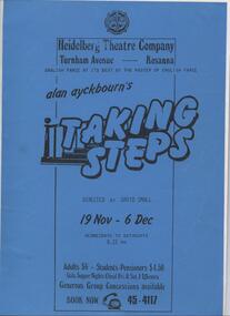 Program Photos Reviews Newsletter Poster, Taking Steps by Alan Ayckbourn directed by David Small