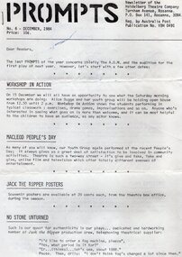 Newsletter Memorabilia Special Events, 1984 HTC General Memorabilia