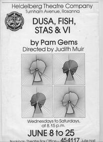 Program Photos Reviews Newsletter Poster, Dusa, Fish, Stas & Vi by Pam Gems directed by Judith Muir