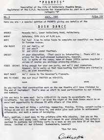 Newsletter Memorabilia, 1981 HTC General Memorabilia Bush Dance