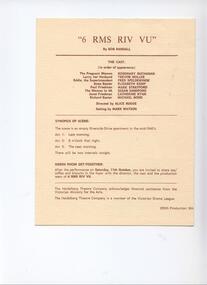 Program Photos, 6 RMS RIV VU by Bob Randall directed by Alice Bugge
