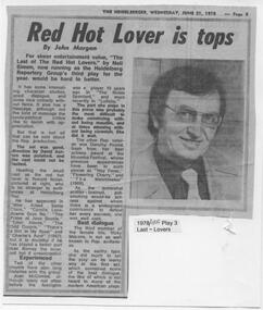 Program Photos Newsletter Article, Last of the red hot lovers by Neil Simon directed by David Ashton