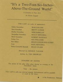 Program, It'a a two-foot-six-inches above-the-ground world by Kevin Laggan directed by George Tanner