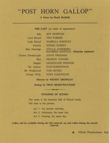 Program Photos Article, Post horn gallop by Derek Benfield directed by Wendy Drowley
