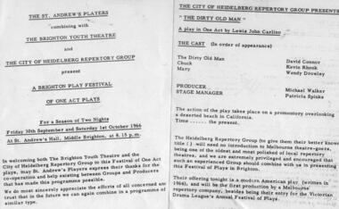 program, The dirty old man by Lewis John Carlino directed by Michael Walker