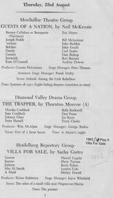 Program Newsletter Articles, Villa for sale by Sacha Guitry directed by Elaine Robinson