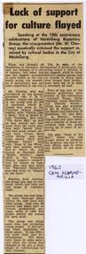 newsletter articles, 1962 General Memorabilia