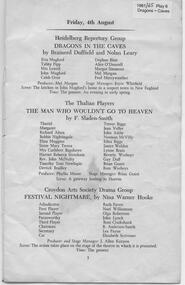Articles Memorabilia, Dragons in the cave by Brainerd Duffield and Nolan Leary directed by Mel Morgan