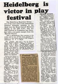 Program Review Articles Special Events, Gentle like a dove by A. Mackie directed by Mel Morgan