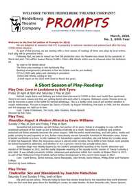 Memorabilia - Newsletter, Issues of Prompts sent out during COVID restrictions notification of AGM
