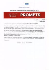 Memorabilia - Newsletters, 2025 Prompts - January, April, June, August, October, November