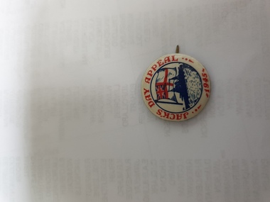 Button, Jack's Day Appeal Button, 1945
