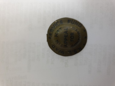 Badge, Tin Hat Appeal for Comforts