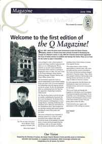 Newletter, Q Magazine: Welcome to the first edition of the Q Magazine!, June 1996