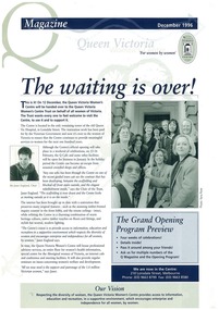 Newsletter, Q Magazine: The waiting is over!, December 1996