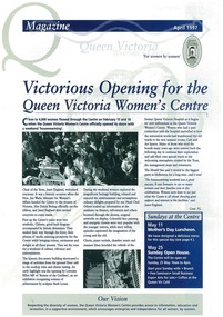 Newsletter, Q Magazine: Victorious Opening or the Queen Victoria Women's Centre, April 1997