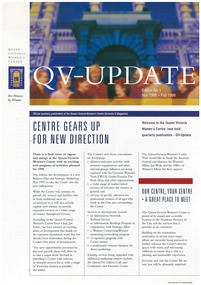 Newsletter, QV Update: Centre Gears up for new direction, November 1998