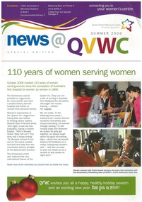 Newsletter, news @ QVWC Special edition: 110 years of women serving women, December 2006