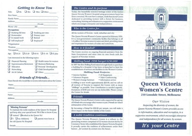 Pamphlet, It's your centre, c.1997