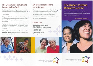 Pamphlet, The Queen Victoria Women's Centre, c.2006