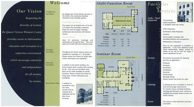 Pamphlet, The Queen Victoria Women's Centre - Conference Facilities, c.1997