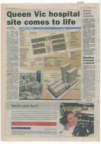 Newspaper excerpt, Queen Vic hospital site comes to life, 24 August 2003