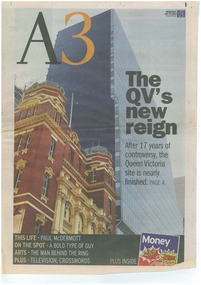 Newspaper excerpt, The QV's new reign: the making of a landmark, 19 May 2004