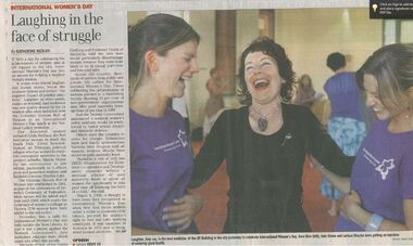 Newspaper excerpt, Laughing in the face of struggle, 9 March 2006