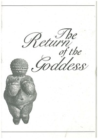 Exhibition Program, Ruth Lyon, The Return of the Goddess, c. 1994